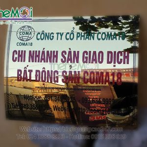 Biển công ty inox gương vàng uốn cong 20-72b