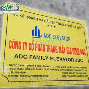 Biển công ty mica nhũ đồng 02c