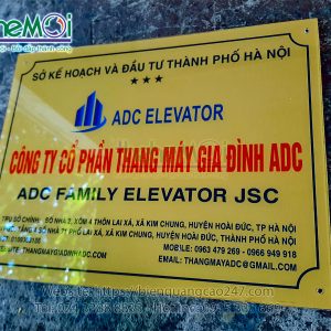 Biển công ty mica nhũ đồng 02d