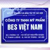 Biển công ty mica xanh tím dán đề can 01a