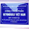 Biển công ty mica xanh tím dán đề can 02a