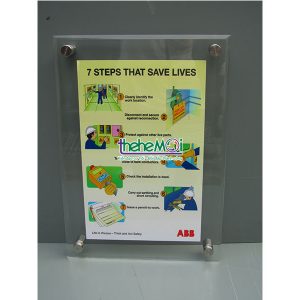 Poster mica mài vát cạnh