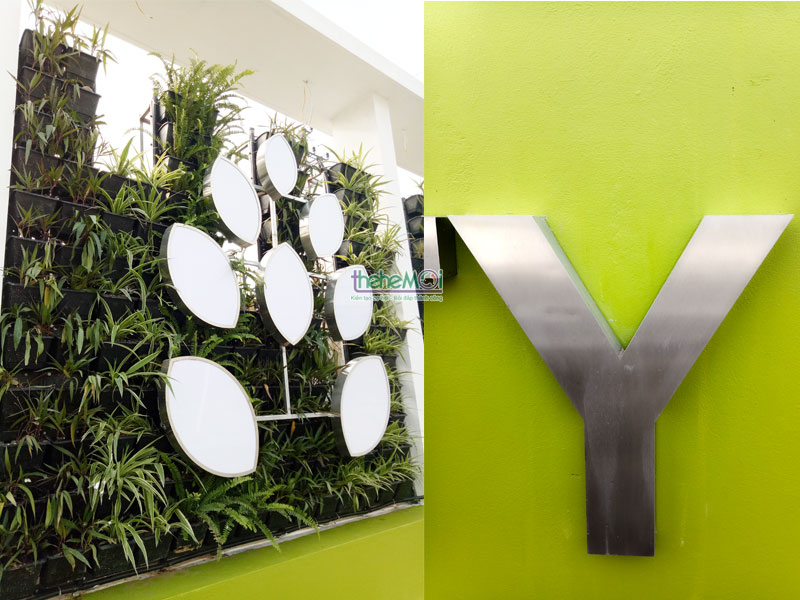 Chữ inox lọng viền mặt mica