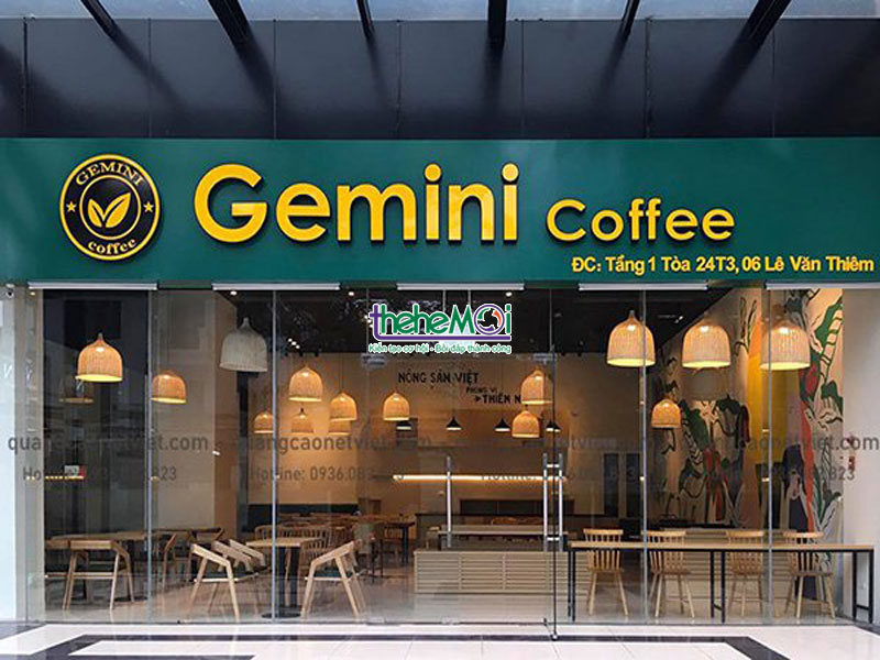 Biển quảng cáo quán cafe