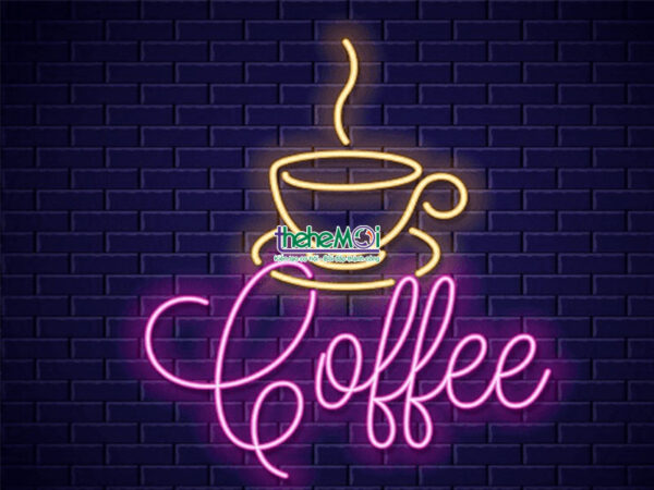 biển cafe led uốn