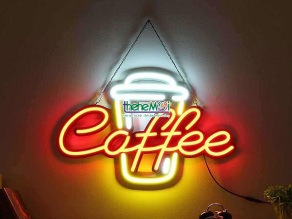 biển cafe led uốn
