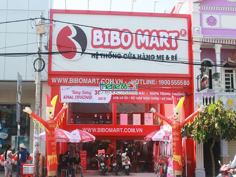 biển shop quần áo trẻ em bibo mart