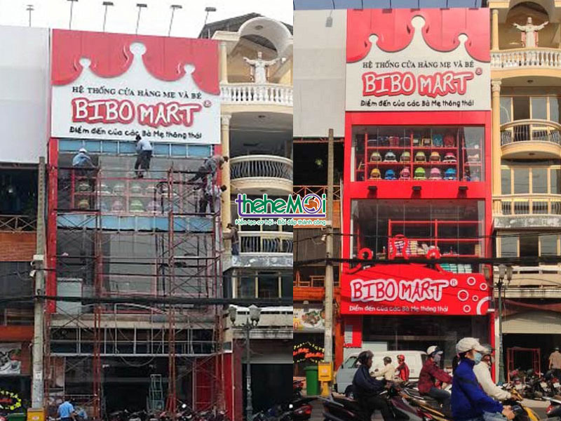 biển shop quần áo trẻ em bibo mart