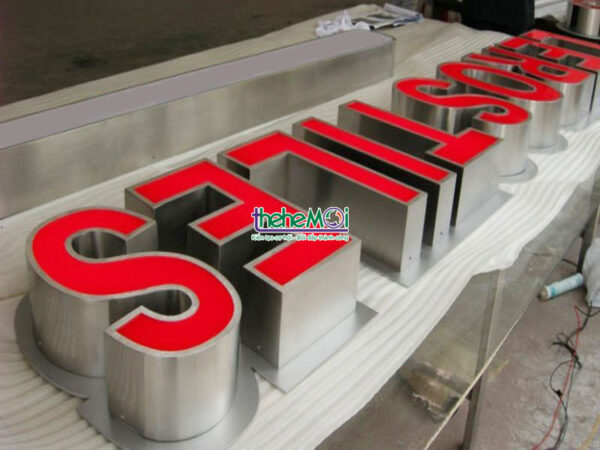 chữ nổi inox