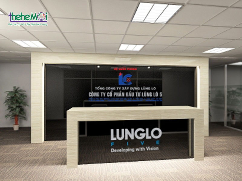 vách logo công ty