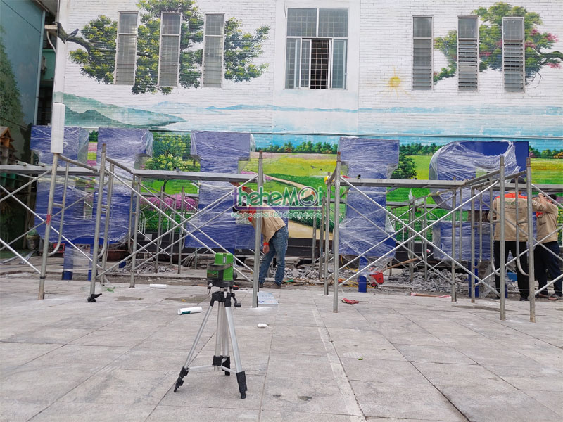 chữ nổi sơn tĩnh điện