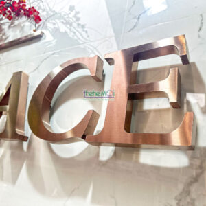 Chữ Inox Xước Hồng
