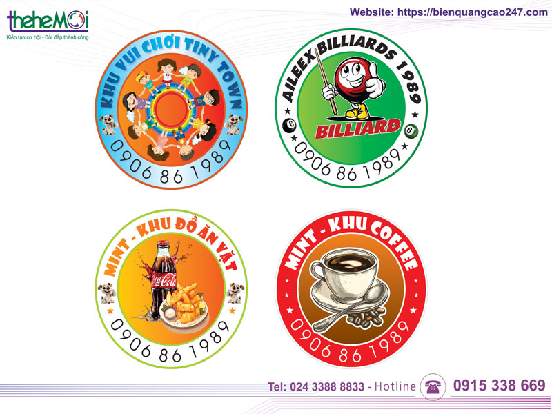 Thiết kế Biển mặt tiền quán Billiards